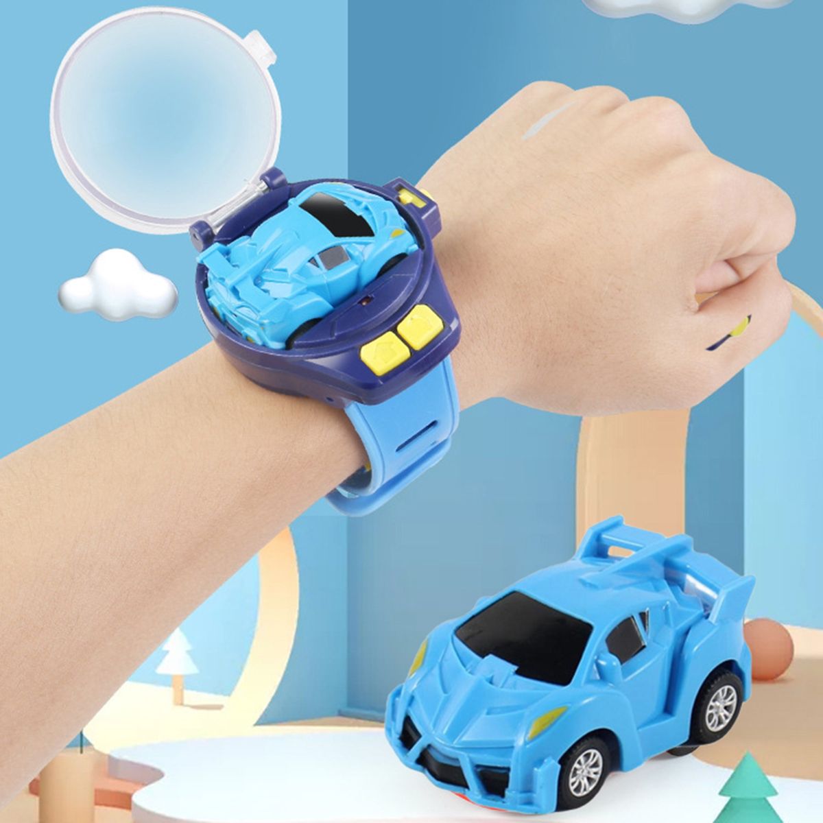 1 Set Car Watch Toy 1000mAh Battery Car Watch Toy B