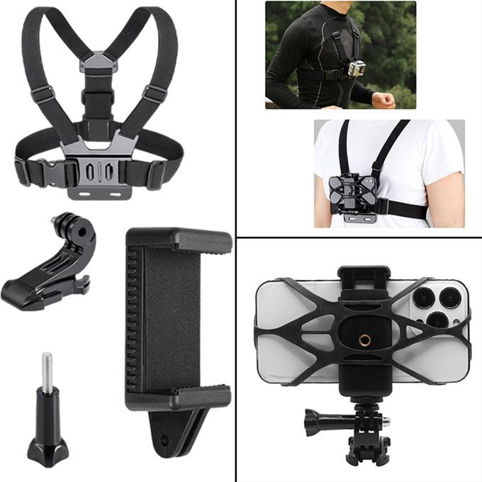 Chest Mount Harness For Sport Camera Quick Release Breathable D