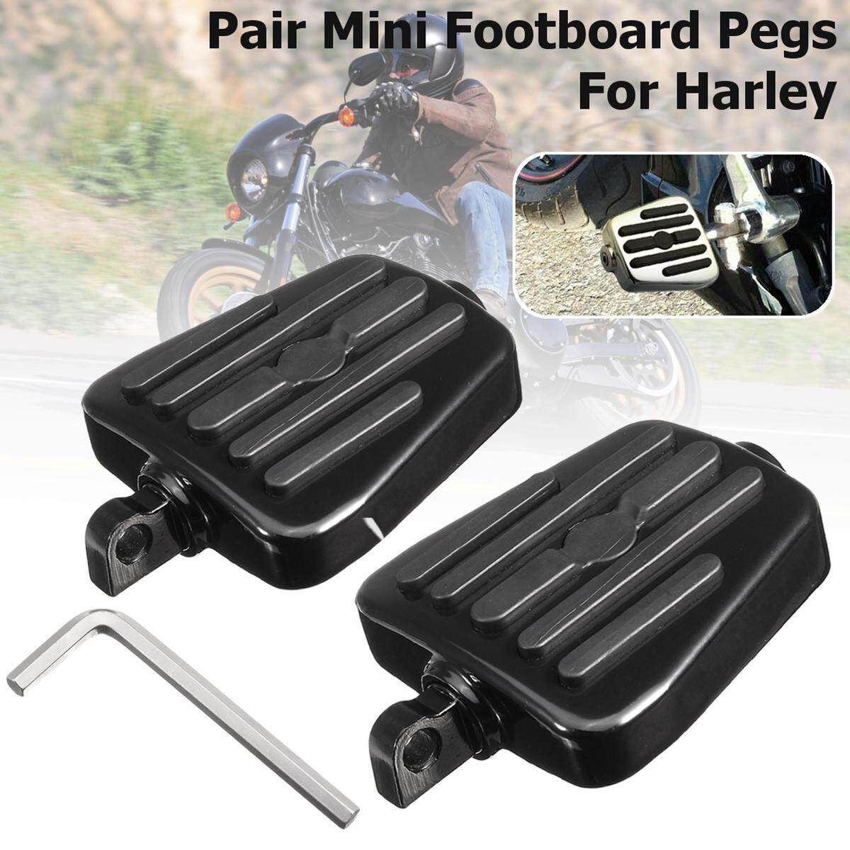 Pair Black Male Mount Foot Boards Footboards Pegs For Harley Davidson 50451-09