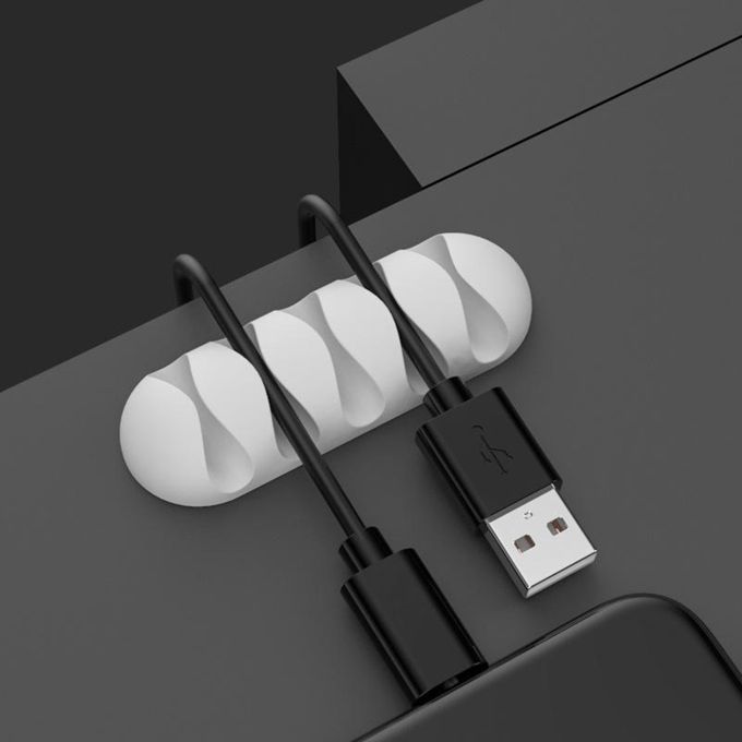Cable Clips Multipurpose Cord Holder Earphone Wire Organizer White 5