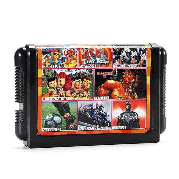 8 In 1 16 Bit Game Classic TV Game For SEGA MD2 Game Console Black KE804 Card