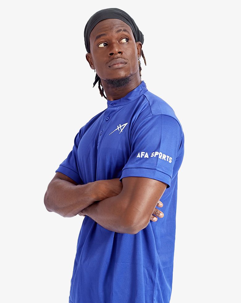 Bishop Collar Polo - Blue