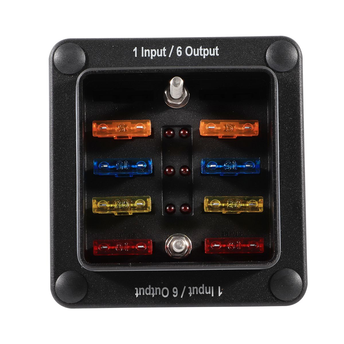 6 Way Fuse Block Box W/Negative Bus, Updated Automotive