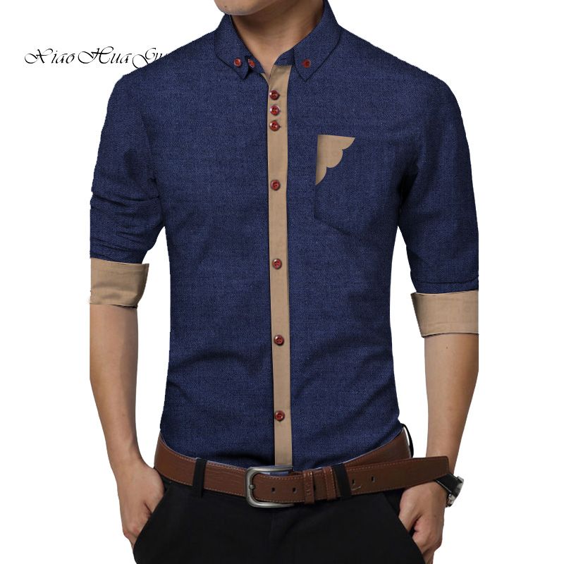 （Type 14）African Men Clothing Dashiki Bazin Riche Ankara Print Men Shirts