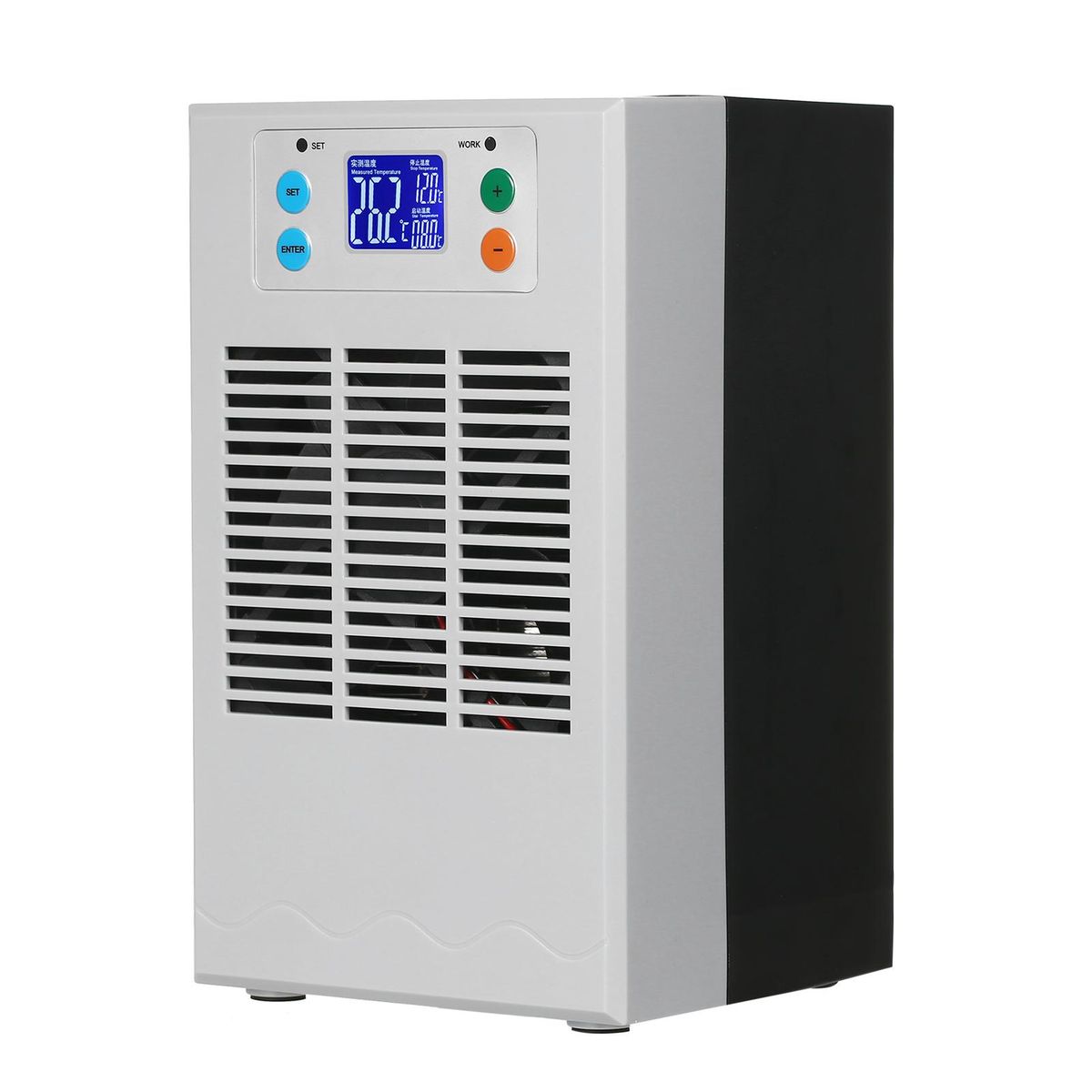 70W 20L Small Fish Tank Water Heater & Chiller Aquarium Chiller Semiconductor Electronic Aquarium Cooler LCD Display Quiet Digital Fish Tank Cooling & Heating System Small-Scale Refrigeration Cooling-water Machine for Aquacul