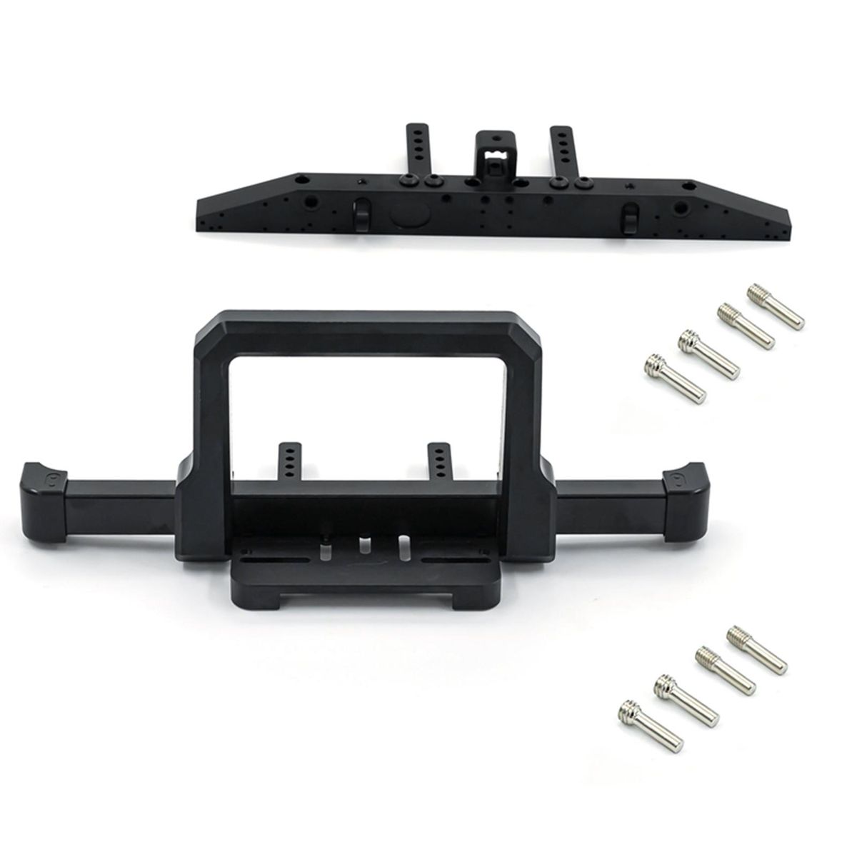 Front Bumper Rear Bumper Sets RC Crawler Bumper Aluminum Alloy Bumper Compatible with 1/10 Traxxas TRX-4 Trx4 RC Car