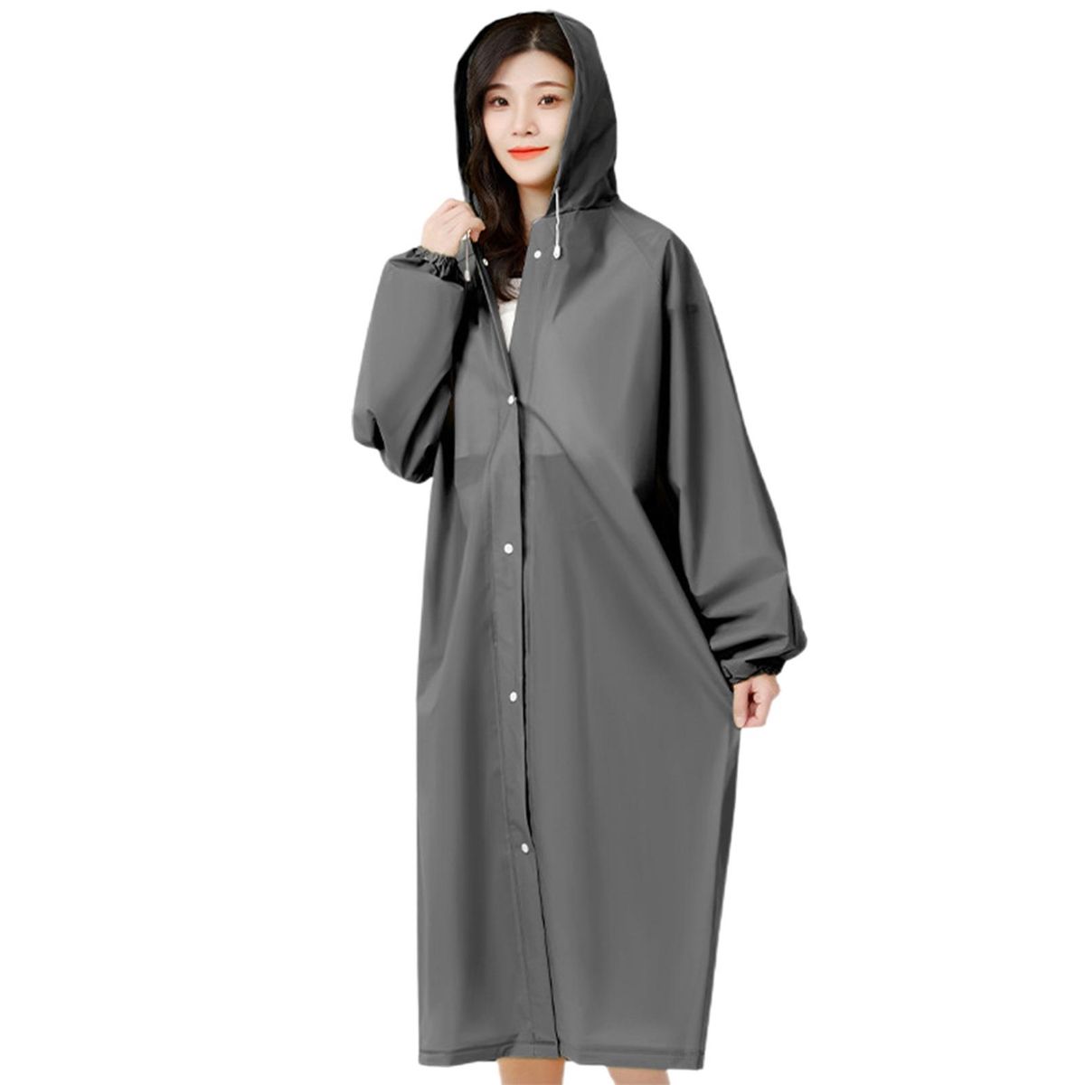 Raincoat Outdoor Hiking Travel Climbing Rainwear Grey