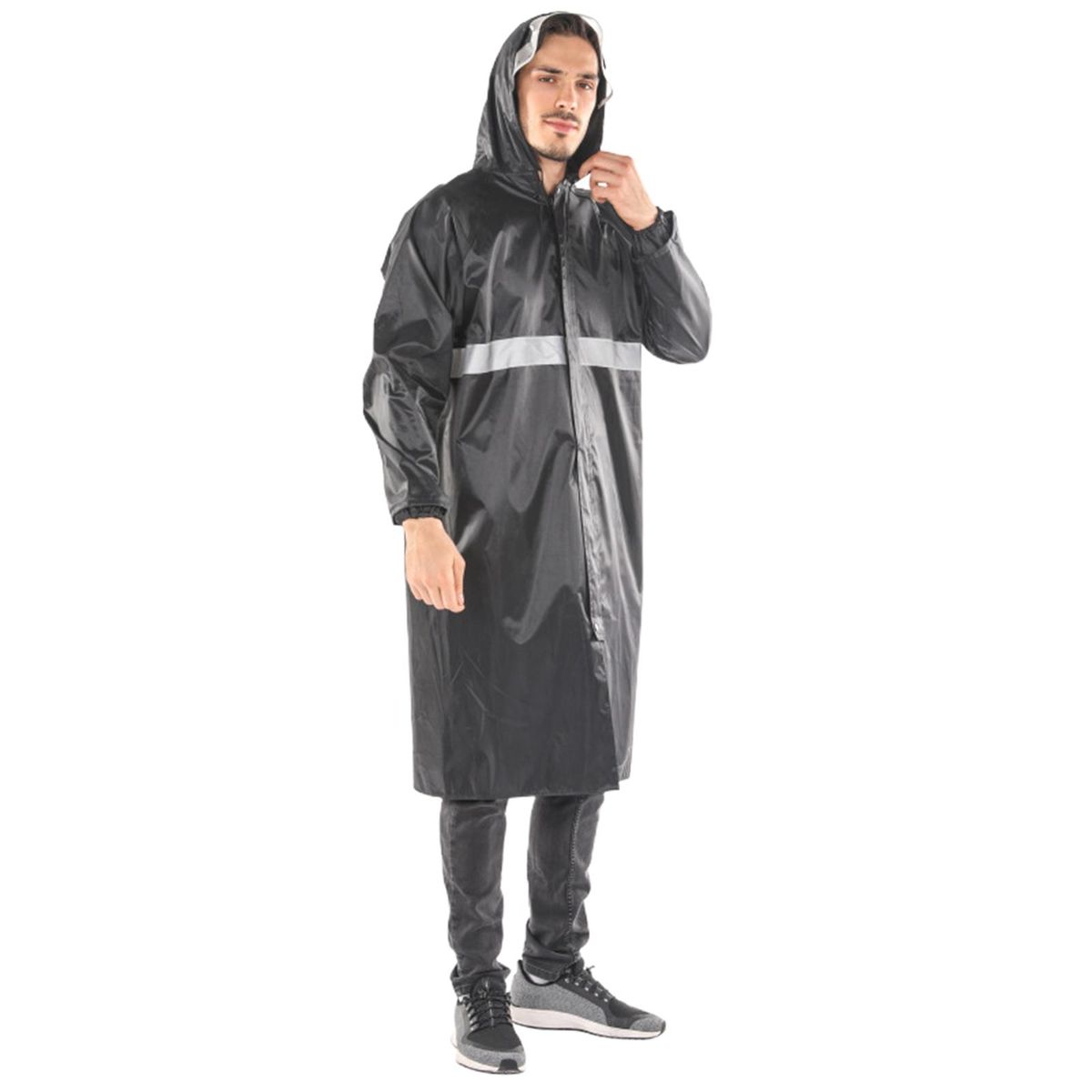Long Raincoat Women And Men Long Raincoat Black