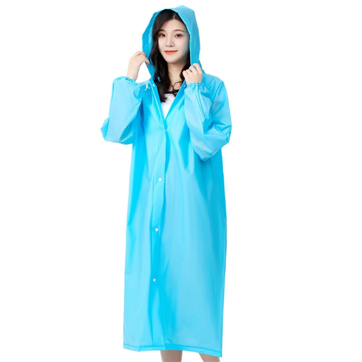 Rain Poncho Tourism Outdoor Hiking Rain Poncho Raincoat Blue