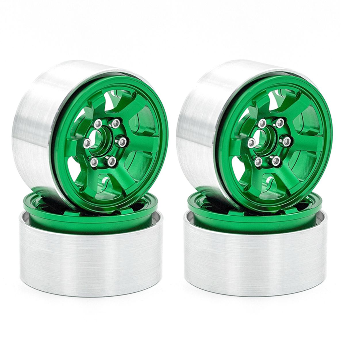 Aluminum Alloy Wheel Rim Beadlock 1.9in Wheel Rims Hub 4pcs