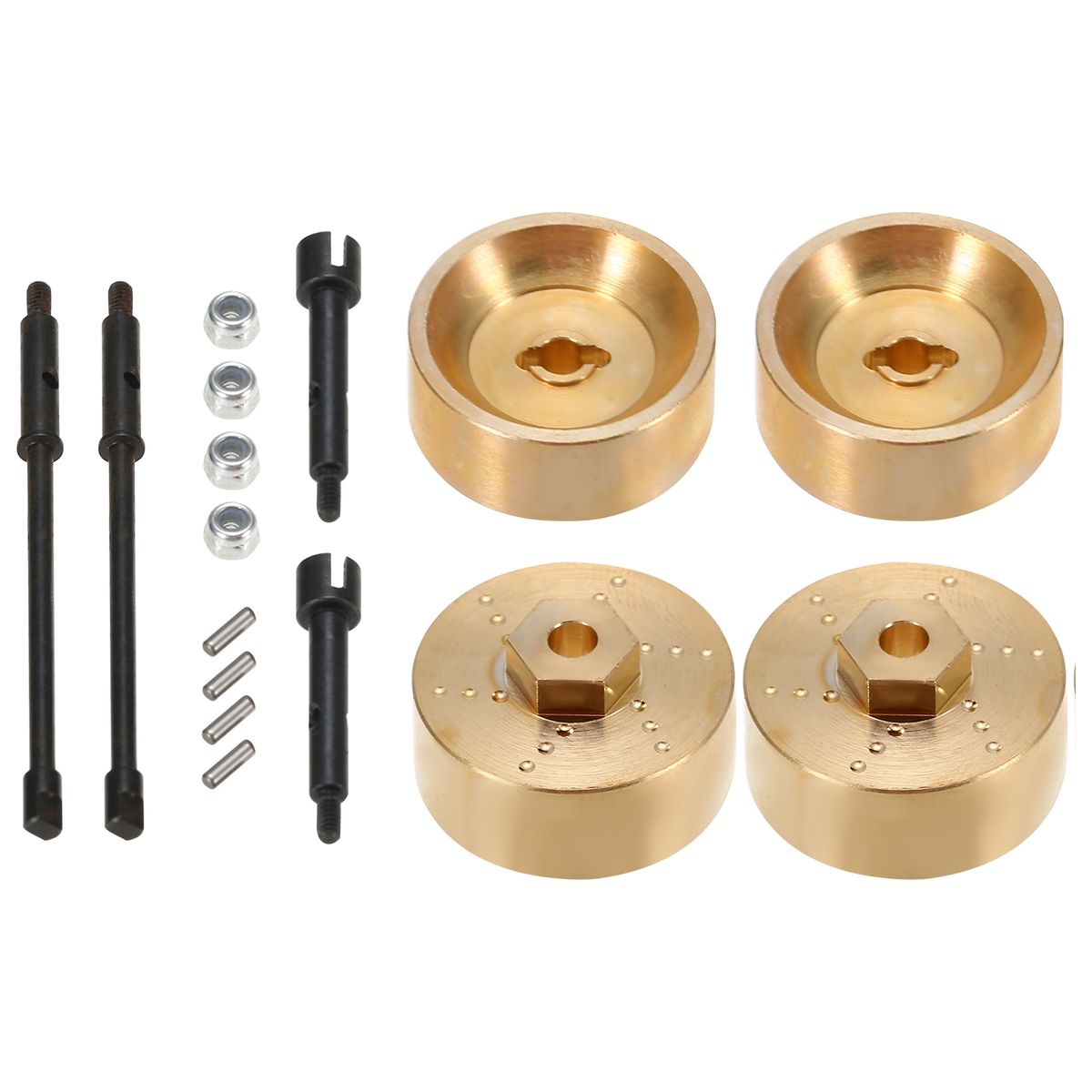 4PCS 6MM Widen Wheel Hub Set Brass Wheel Hub Weights