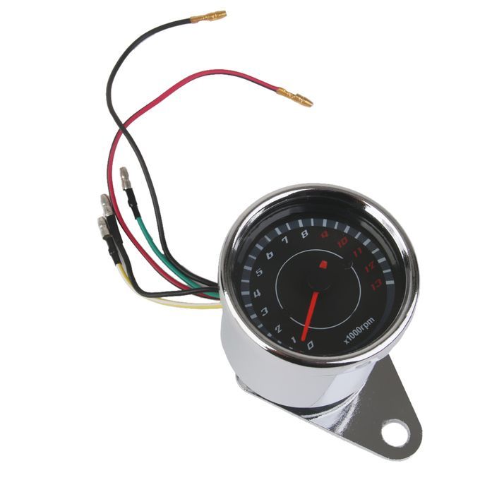 Motorcycle Motorbike DC 12V Tachometer Gauge 013000 RPM Rev Meter