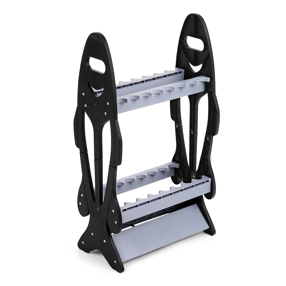 Fish Shape 16 Fishing Rod Holder Storage Rack Compact