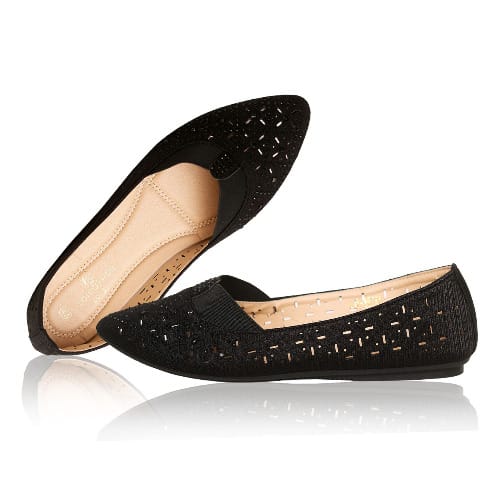 Caribbean Female Flat Shoe - Black