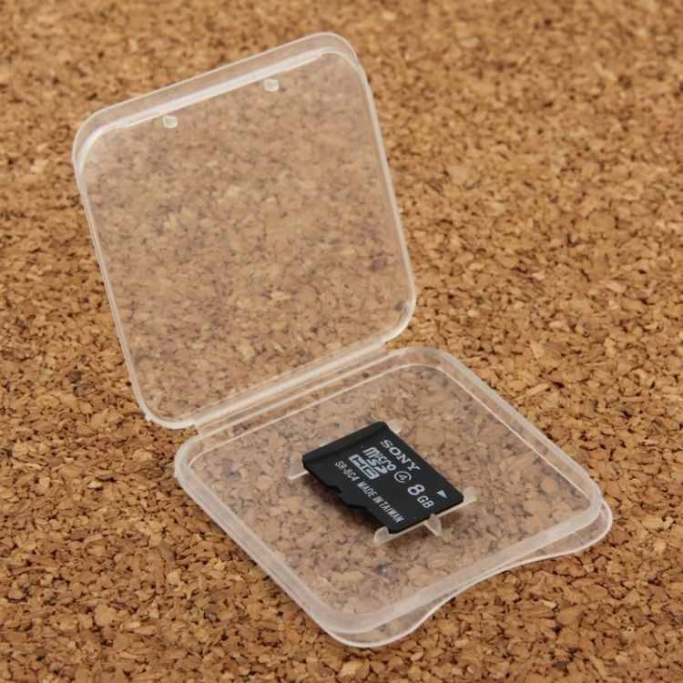 100 PCS Plastic Storage Card Box For Micro SD Card