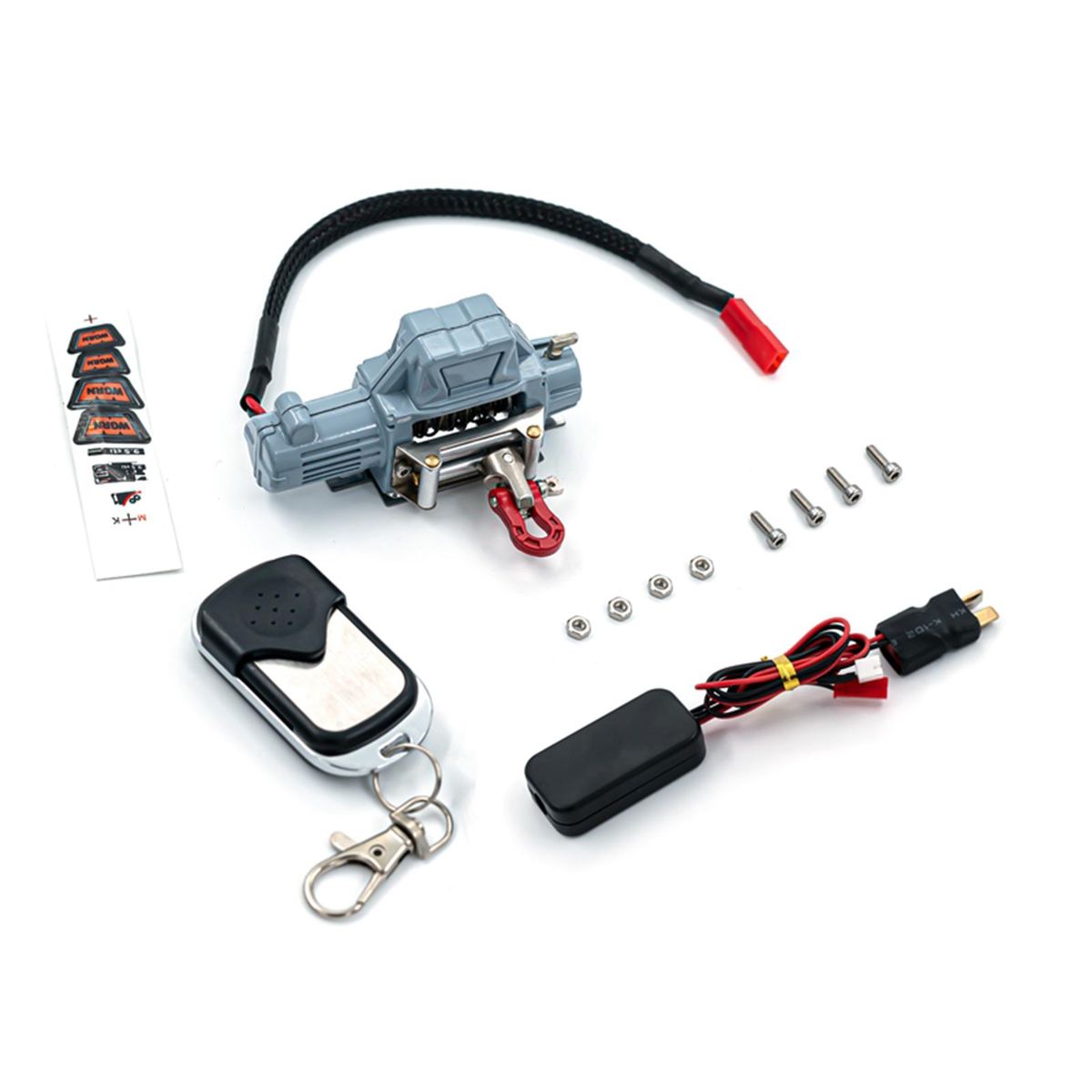 RC Winch with Remote Controller System T Plug Compatible with 1/10 1/8 Traxxas TRX-4 Trx4 Axial SCX10 90046 RC4WD D90 KM2 RC Car