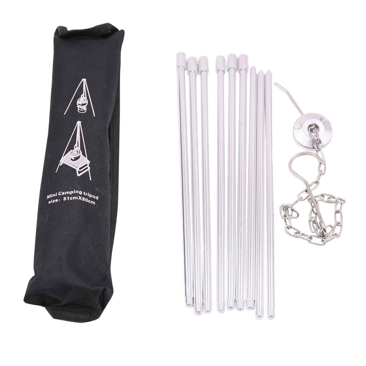 Portable Telescopic Tripod 3 Sections Aluminum Alloy Outdoor