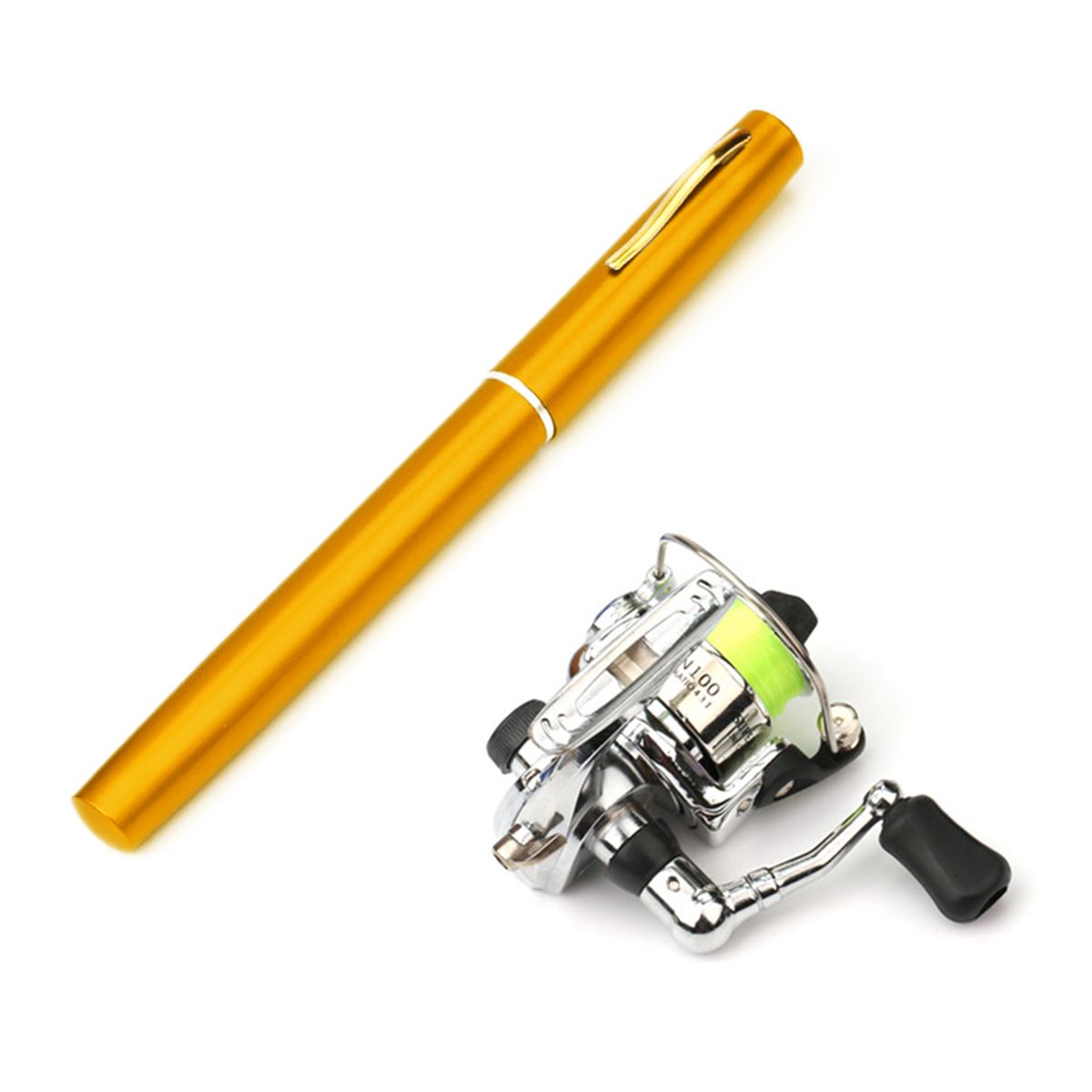 Collapsible Fishing Rod Reel Combo Mini Pen Fishing Pole