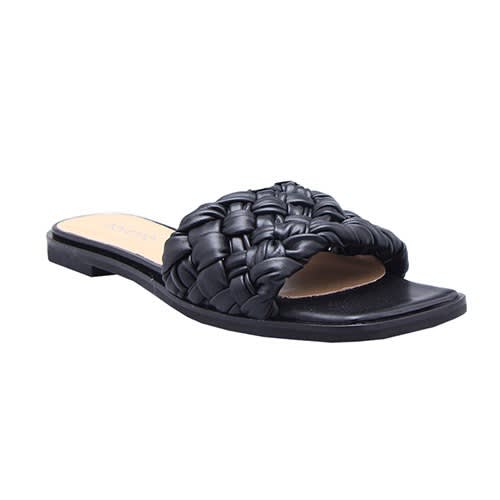 Hand Weave Slippers - Black