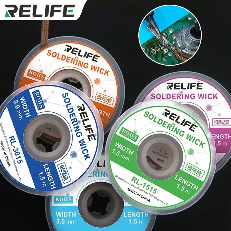 1.5M Solder Wick Remover 1.5mm 2.0mm 2.5mm 3.0mm 3.5mm Desoldering Braid Wick BGA Soldering Accessories