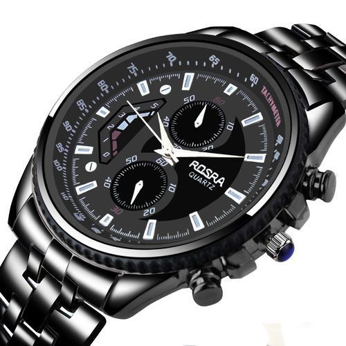 Quartz Men Business Wrist Watches Stainless Steel Big Dial
