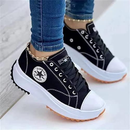Women's Star Sneakers - Black