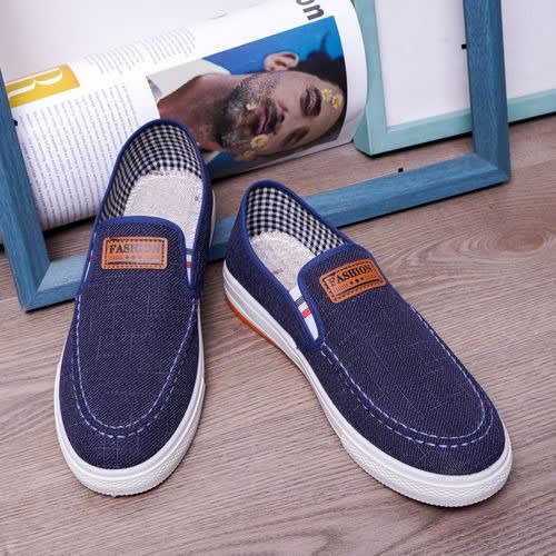 Shk Men's Casual Sneakers/canvas -blue