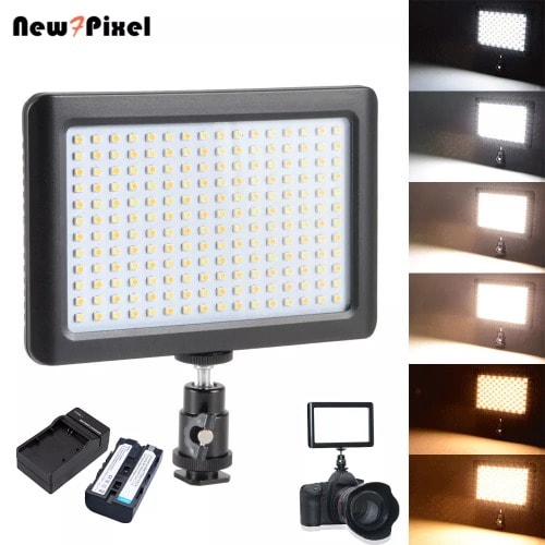 Pad-192 Led Dimmable Continous Light Panel With Camera Mount And Filters Video Lighting,