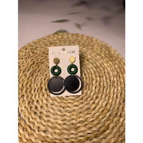 Dangle Two Step Earrings