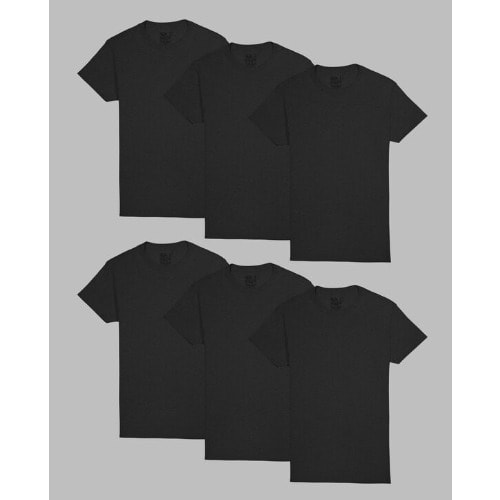 6pack Round Neck T Shirt - Black