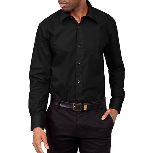 Long Sleeve Plain Shirt - Black