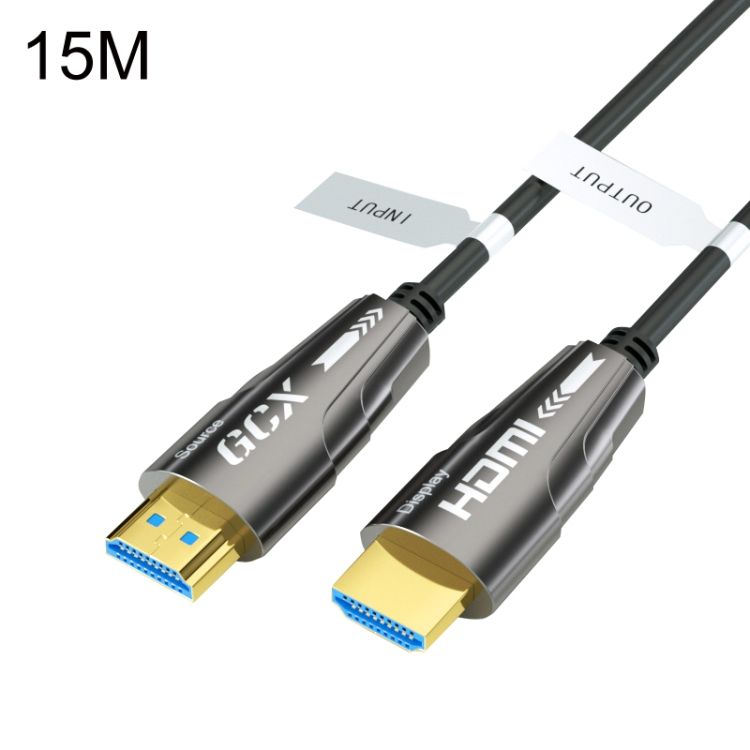 HDMI 2.0 To HDMI 4K Optical Cable, Cable Length: 15m 15m(Grey)