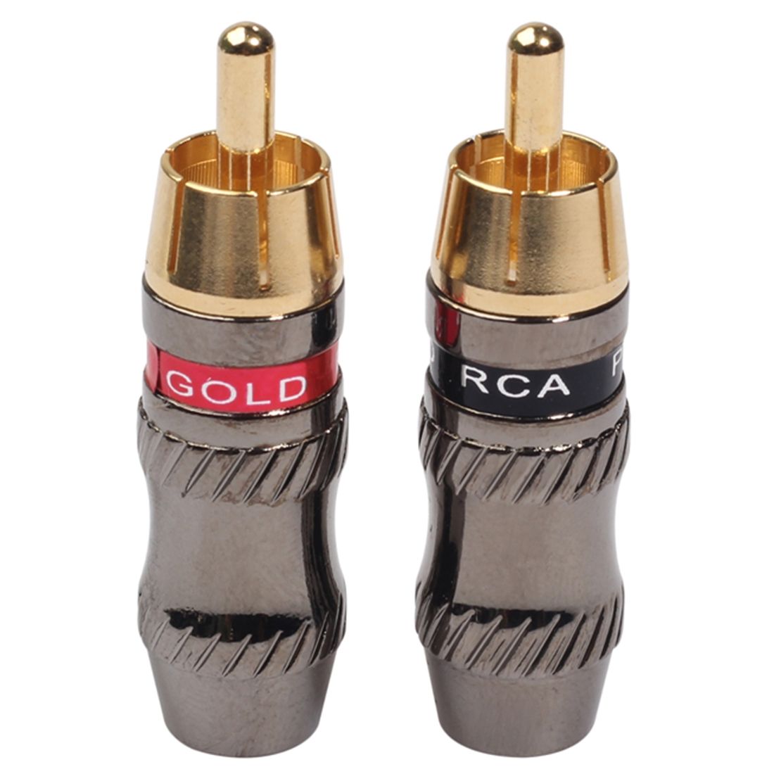 2 PCS RCA Male Plug Audio Jack Adapter For DIY Audio Cable & Video Cable