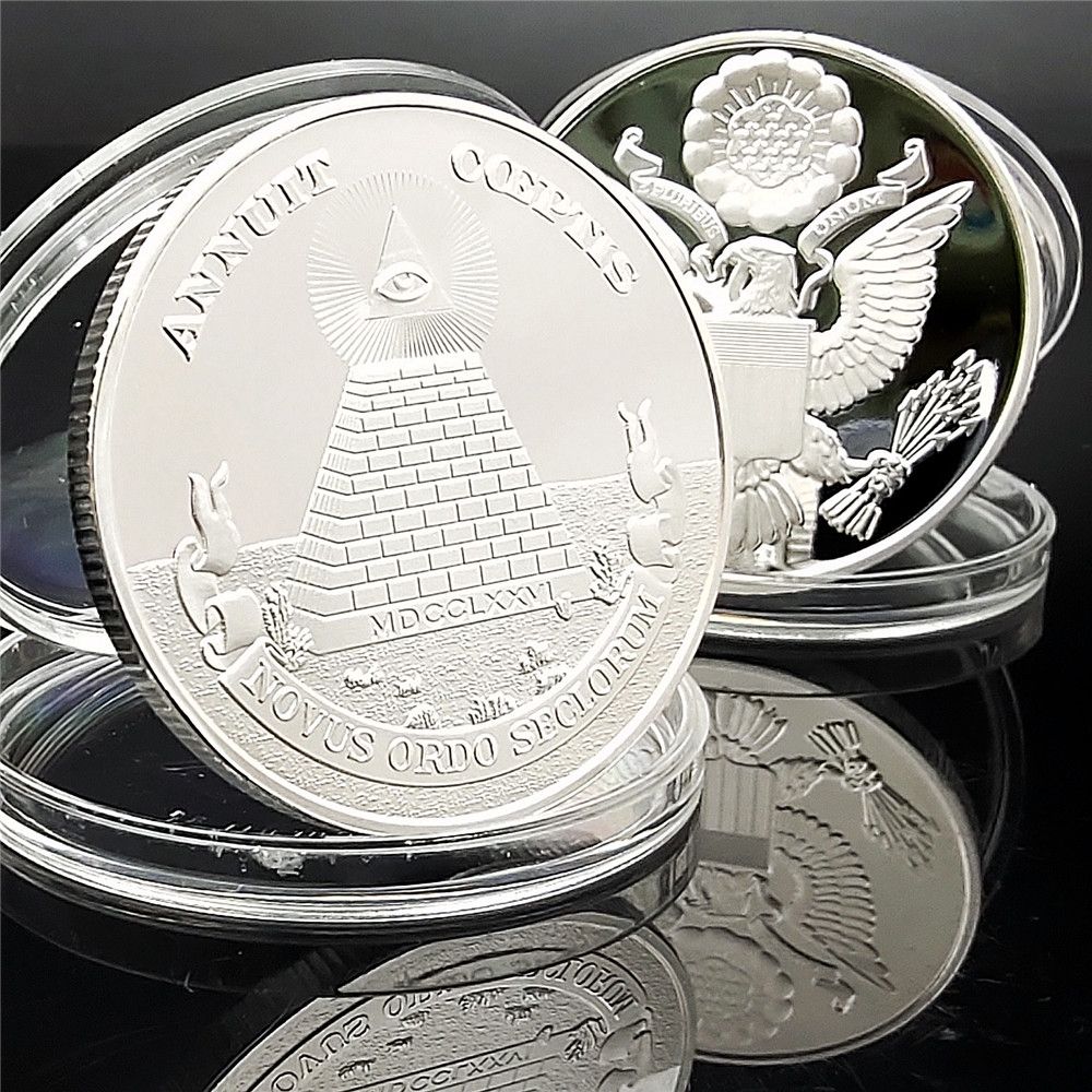 Freemason Coin Masonic Challenge Coins With All-seeing Eye