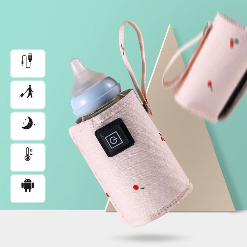 Portable USB Baby Bottle Warmer Bag Travel Milk Warmer