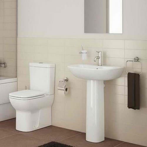 Executive Toilet Seat , Basin & Pedestal Stand + Tap & 3 Accessories