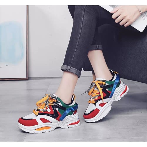 Unisex Chunky Lightweight Breathable Multicolor Sneakers