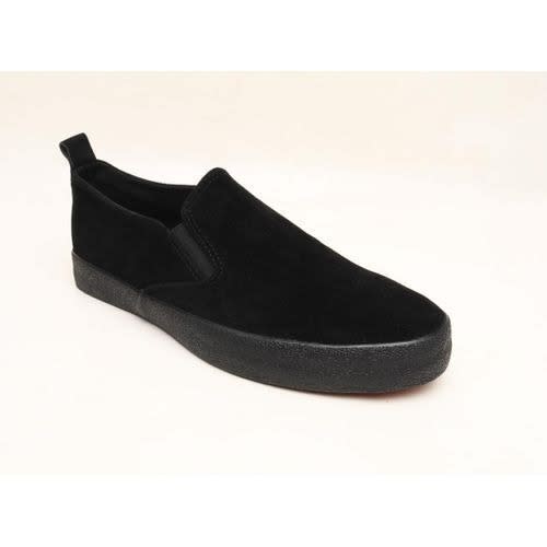 Suede Slip On Sneakers With Black Sole