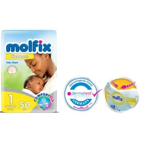 Baby Diapers For New Born - Size 1 - 2 - 5kg - 50 Pieces