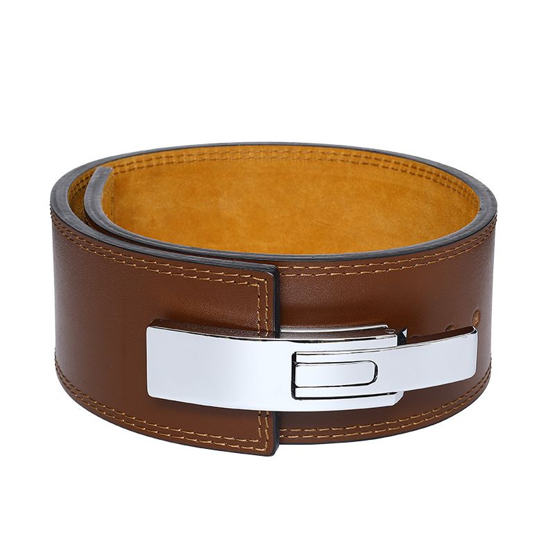 (Dark Brown)Fitness Belt New  Weightlifting Belt Bodybuilding Belt Barbell Powerlifting  Waist JIN