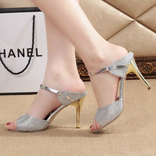 Women's Platform High Heel Fashion Sandals-Silver