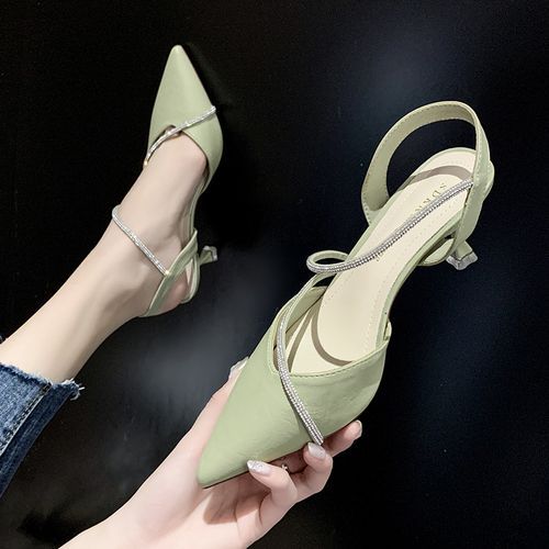Women's Platform High Heel Fifth Sandals-Green