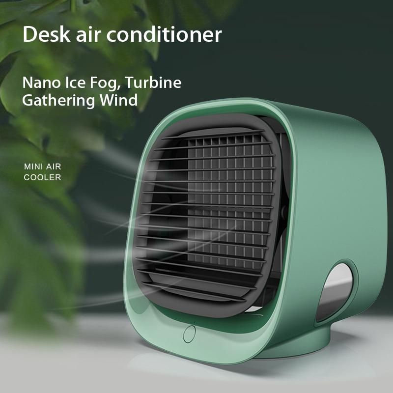 (Green) Mini Air Cooler Humidification Usb Fan