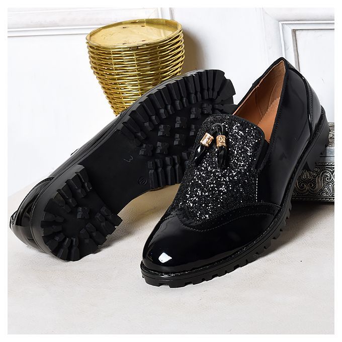 CONFIRM BROGUE TIE MEN SHOE BLACK