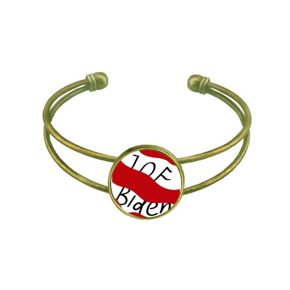 United States President Joe Biden Flag Name Bracelet Bangle Retro Open Jewelry