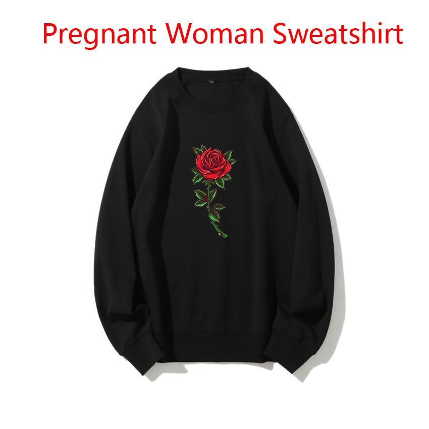Black 1050-Fashion Korean Version Maternity Women Sweaters Love Letter Funny Cute Sweet