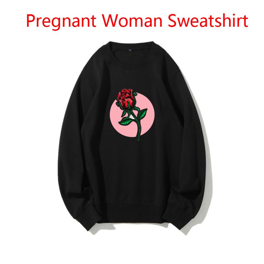 Black 1051-Fashion Korean Version Maternity Women Sweaters Love Letter Funny Cute Sweet
