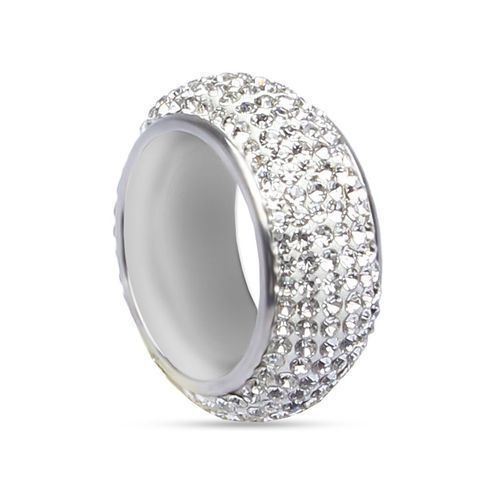 ICED UNIQUE STONED RING Silver