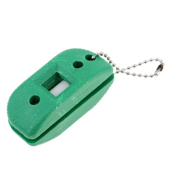 Ice  Ice Skate Figure Sharpening Oilstone Tool Hanging Green
