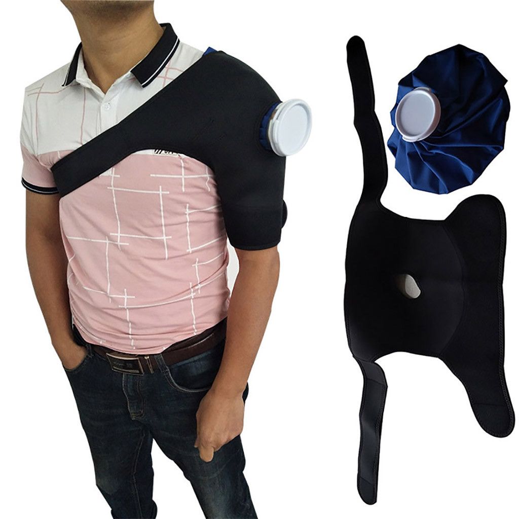 Belt For Kids Laying Down In Backseat For Knee Cure Pain Reusable & Pack Ice Bag Cold Back Wrap Shoulder Relief Sports-black